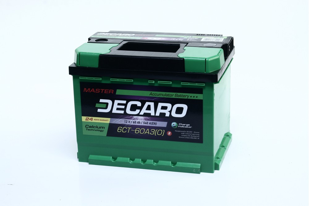 Акумулятор 60Ah-12v DECARO MASTER (242x175x190),R,EN580